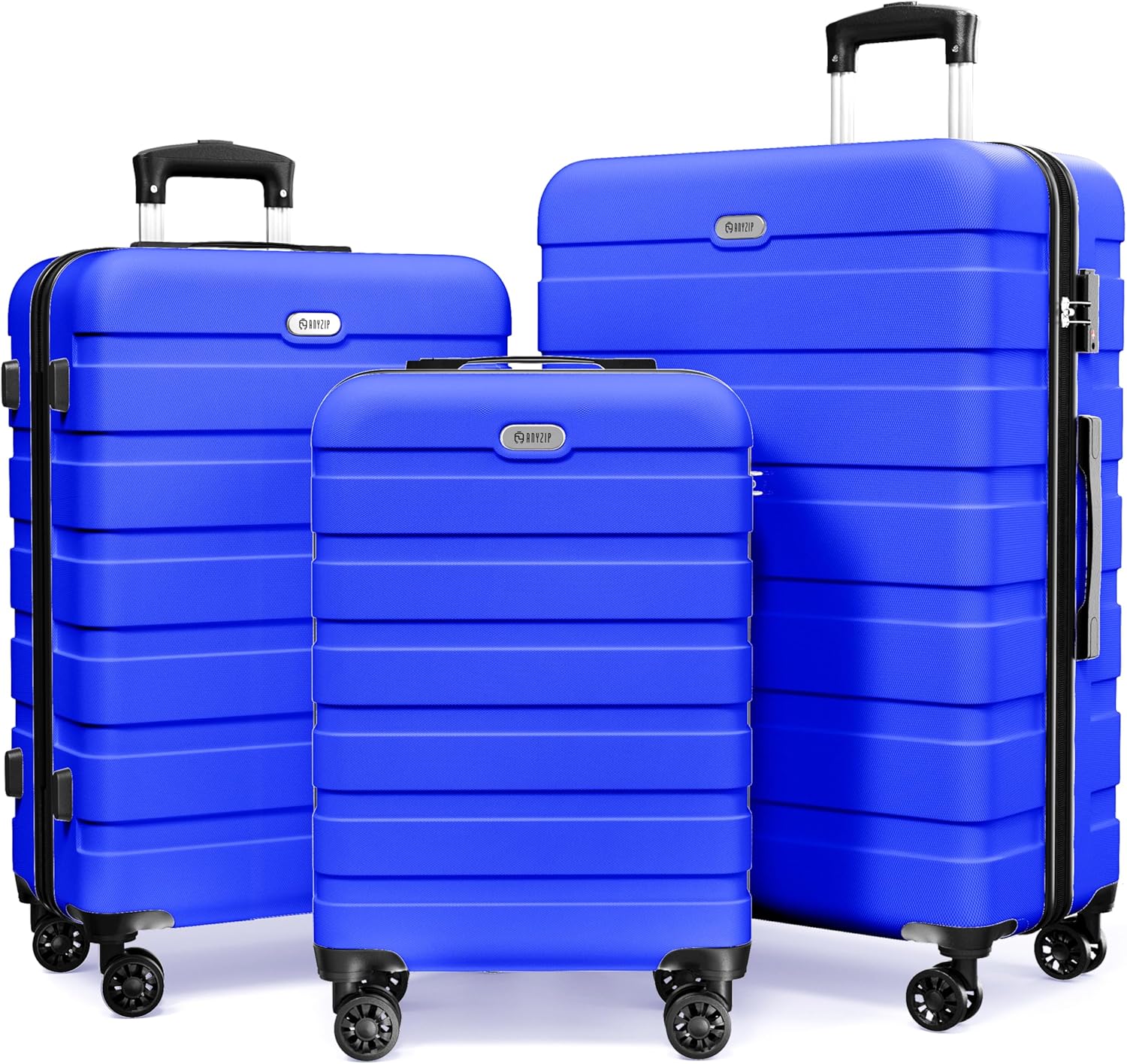 AnyZip Luggage Sets 3 Piece Hardshell Suitcase Set PC ABS Lightweight Travel Sui...