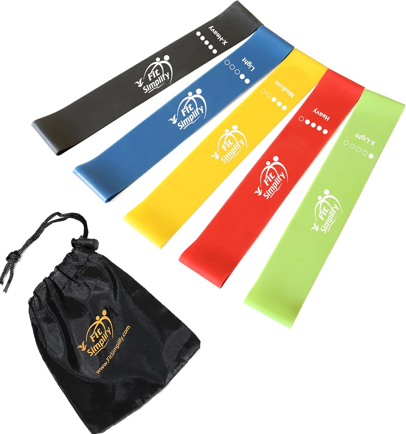 Fit Simplify Resistance Loop Exercise Bands with Instruction Guide and Carry Bag...