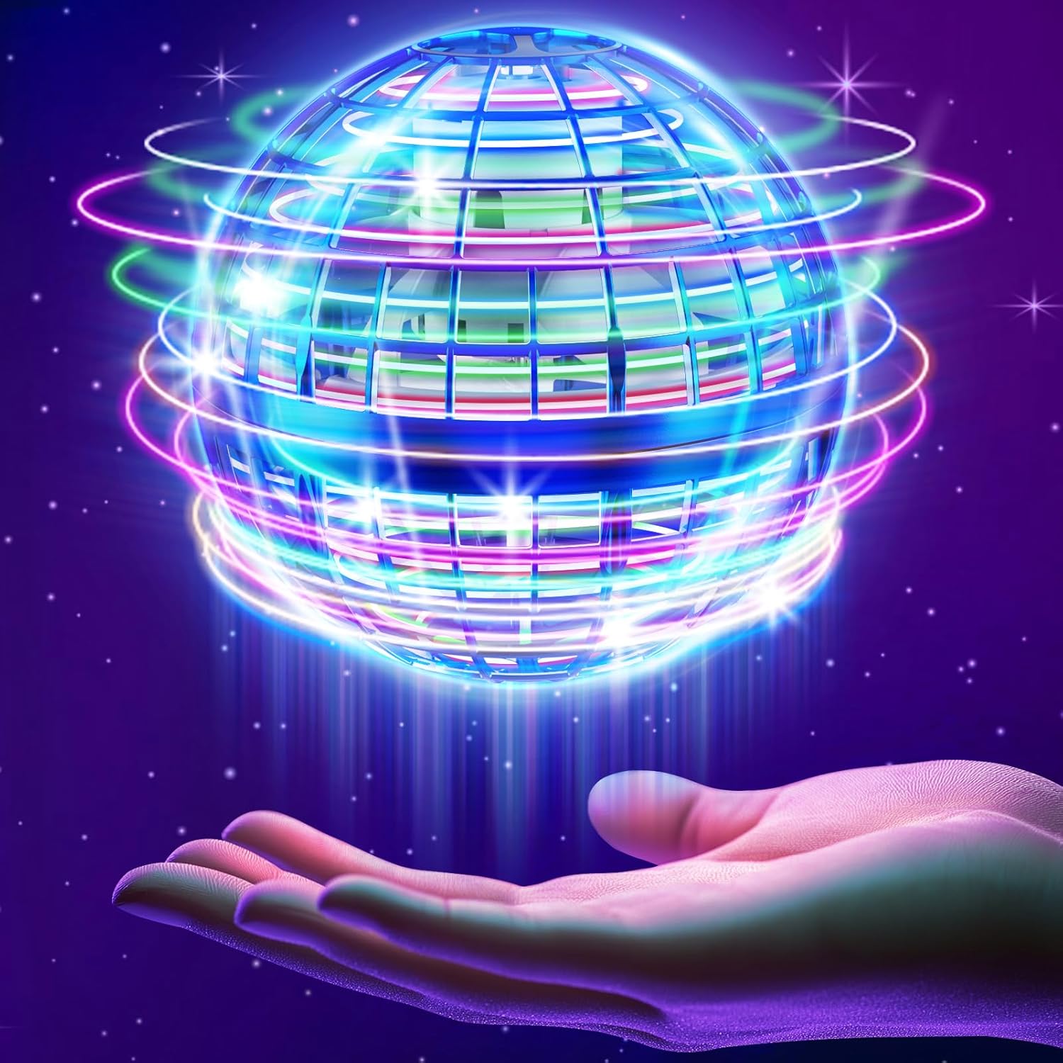 Flying Orb Ball Toys 2025, Boomerang Ball, 360°Rotating Hand Controlled Hover Ba...