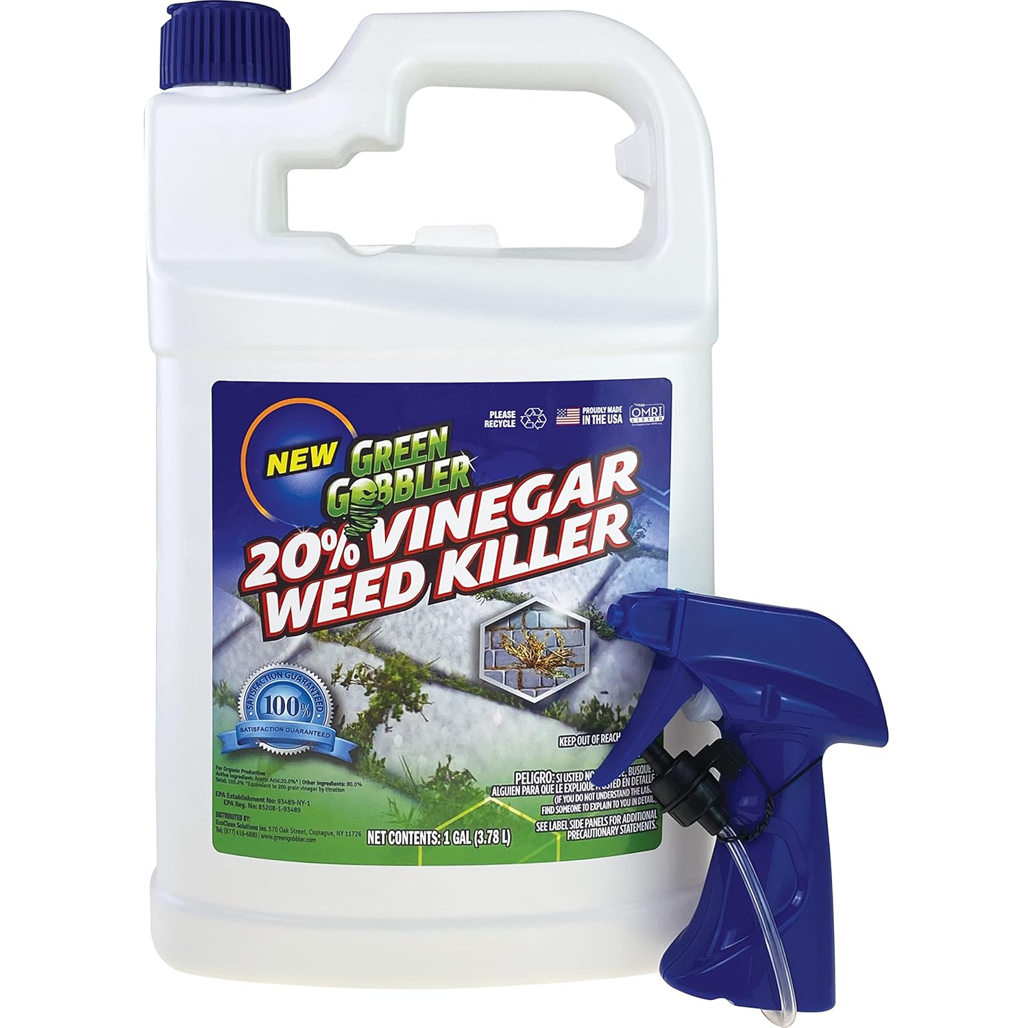 Green Gobbler 20% Vinegar Weed & Grass Killer | Natural & Organic | Concentrated...