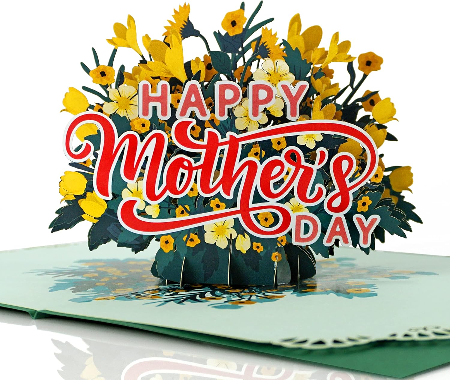 CUTPOPUP Text Mothers Day Cards Pop Up, Birthday Cards for Women, 3D Gift Card f...