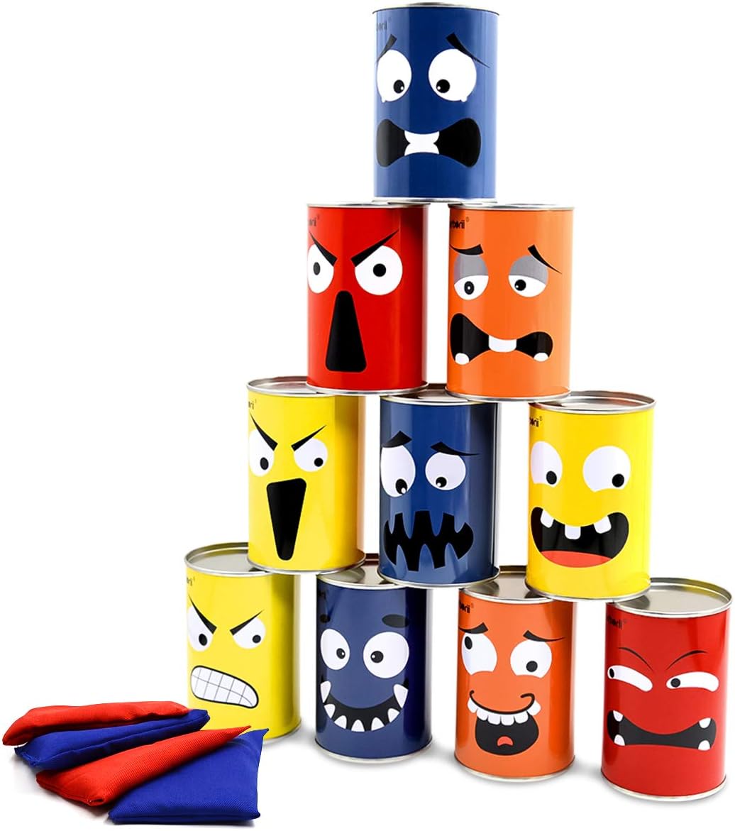 Halloween Bean Bag Toss Game for Kids & Family, Carnival Party Game with 10 Funn...