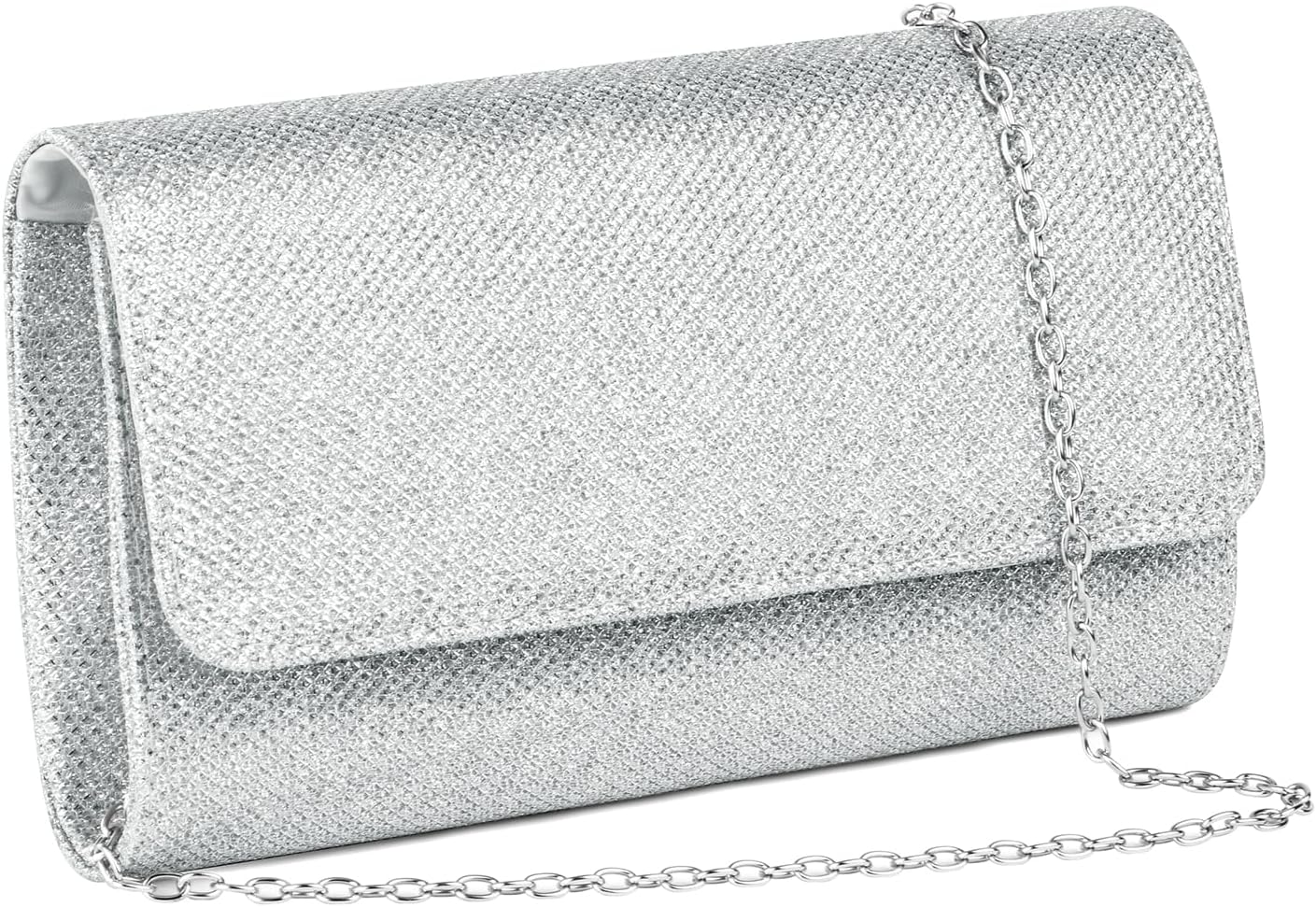 OSDUE Glitter Envelope Clutch Bag With Detachable Chain Strap, Elegant Sequins C...