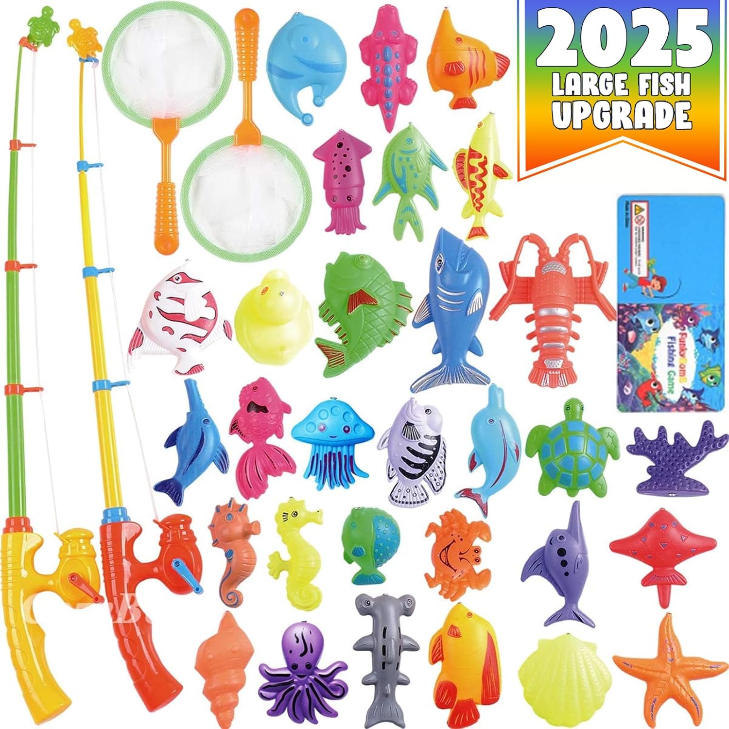 CozyBomB™ Magnetic Fishing Toys Game Set for Kids | Water Table Bathtub Kiddie P...