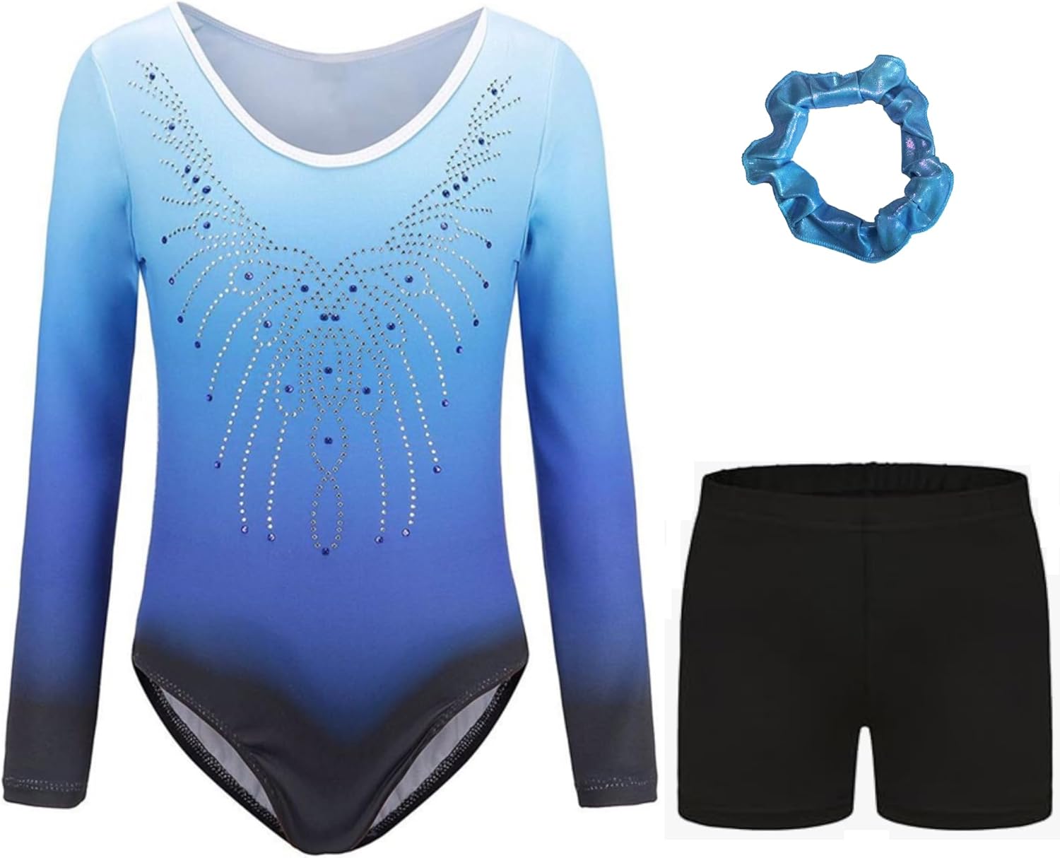 Kiscorpse Gymnastics Leotards for Girls Long Sleeve/Sleeveless Sparkle Ballet Da...