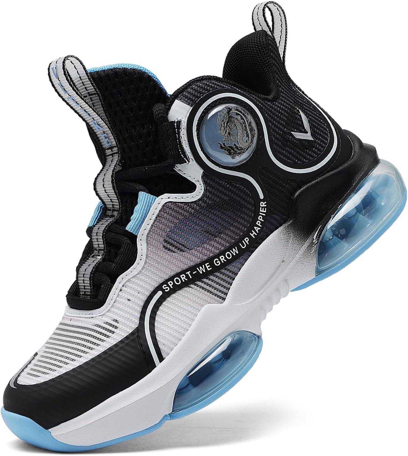 JMFCHI Kids Basketball Shoes High-top Sports Shoes Sneakers Durable Lace-up Non-...