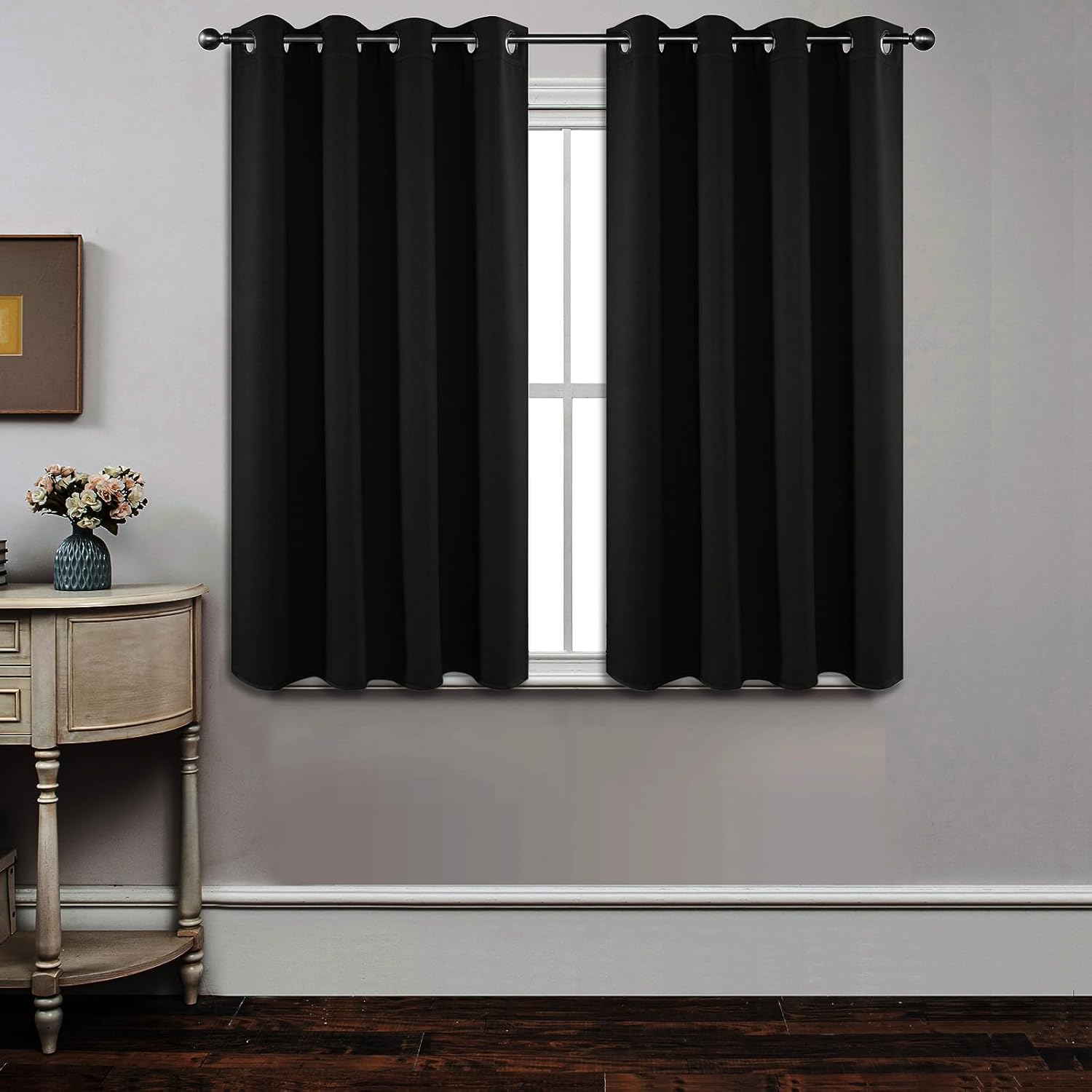 Joydeco Blackout Curtains Bedroom, Black Out Curtain Thermal Insulated Eyelet To...