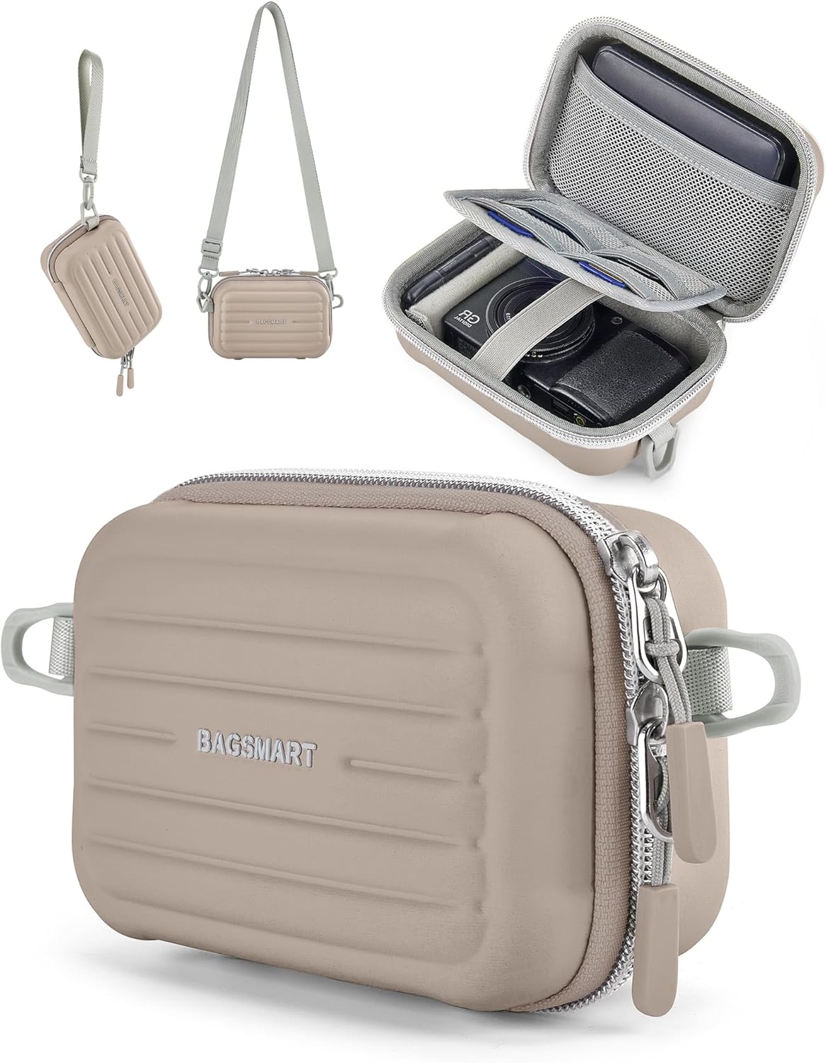 BAGSMART Digital Camera Case, Waterproof & Protective Small Camera Bag with 2 Ca...