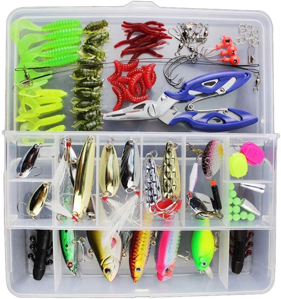 Vicloon 120 PCS Fishing Lures Mixed Including Spin...