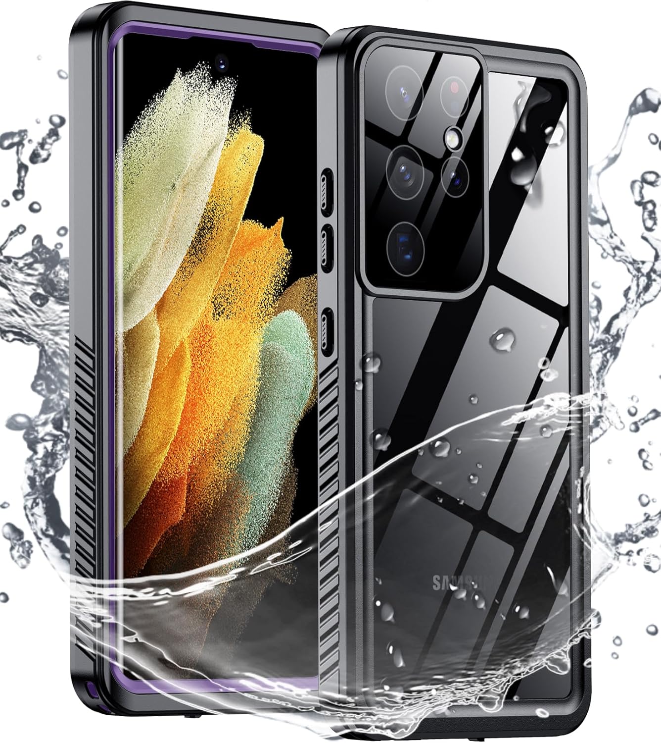 SPIDERCASE for Samsung Galaxy S21 Ultra Waterproof Case,IP68 Waterproof and Buil...