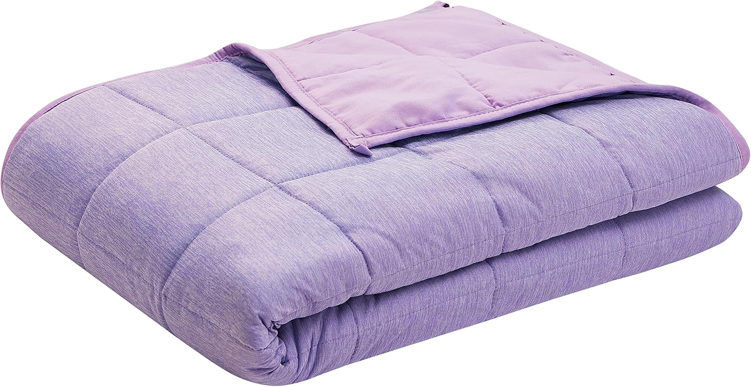 Satwip Purple Weighted Blanket 10 lb, Cooling Weighted Blanket for Hot Sleepers,...