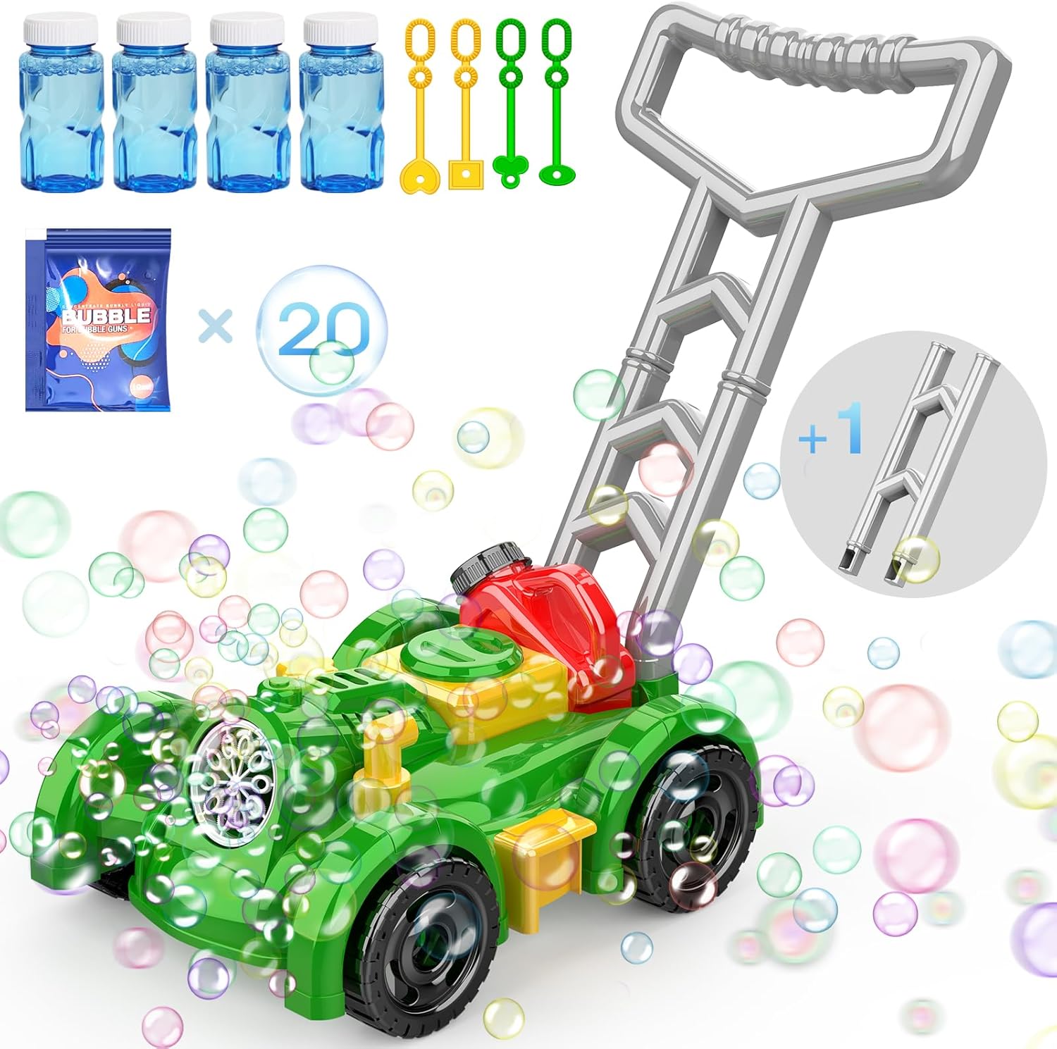 2024 New Models Bubble Lawn Mower Toddler Toys - Bubble Machine Summer Outdoor T...
