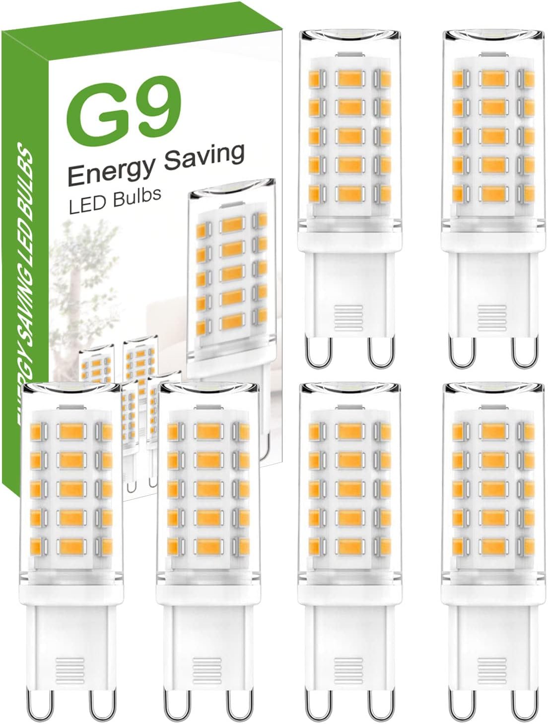 G9 LED Bulb, Warm White 3000K G9 LED Bulbs, 5W 560LM G9 Capsule Bulb LED, Non Di...