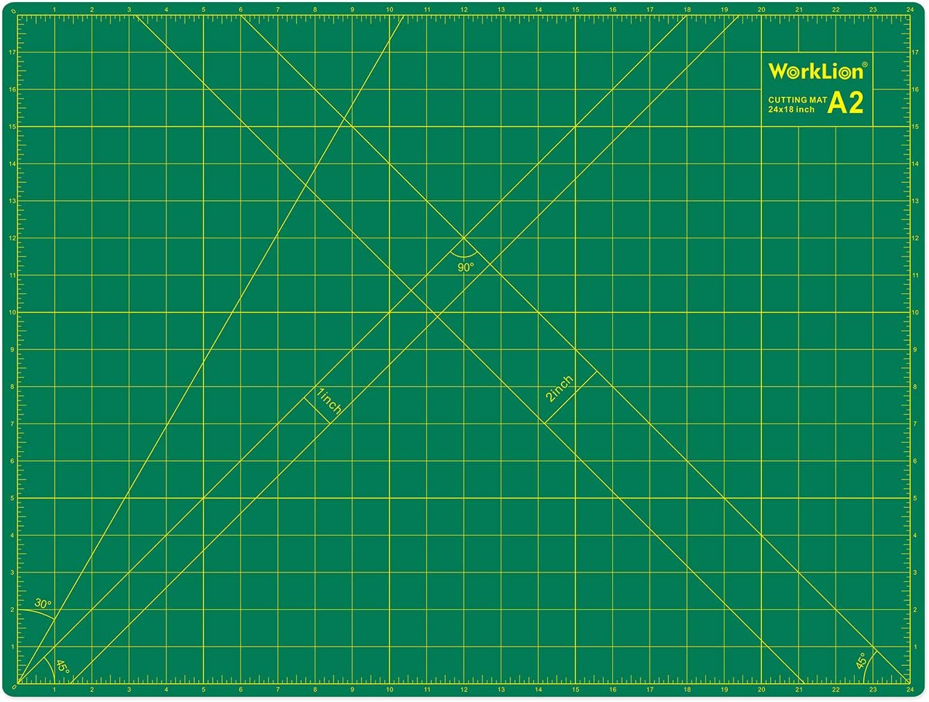 WORKLION 18'' x 24'' Large Self Healing PVC Cutting Mat, Double Sided, Gridded R...