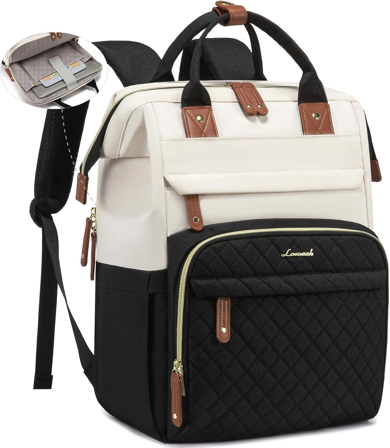 LOVEVOOK Laptop Backpack for Women, 15.6'' Waterproof Nurse Bag Teacher Work Bac...