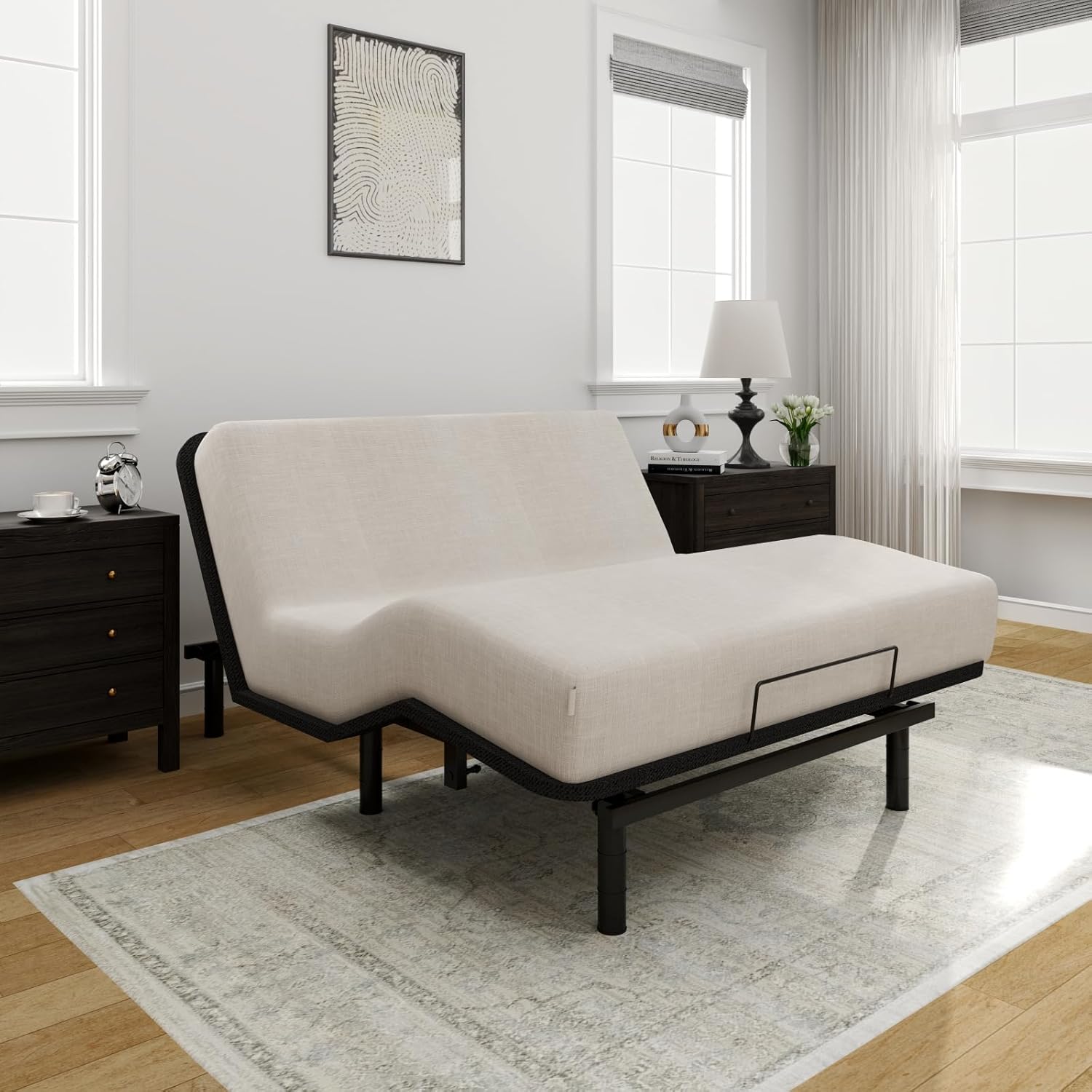 FLEXISPOT Queen Adjustable Bed Frame Base,Segmented Design,Easy Assemble,Oxford...