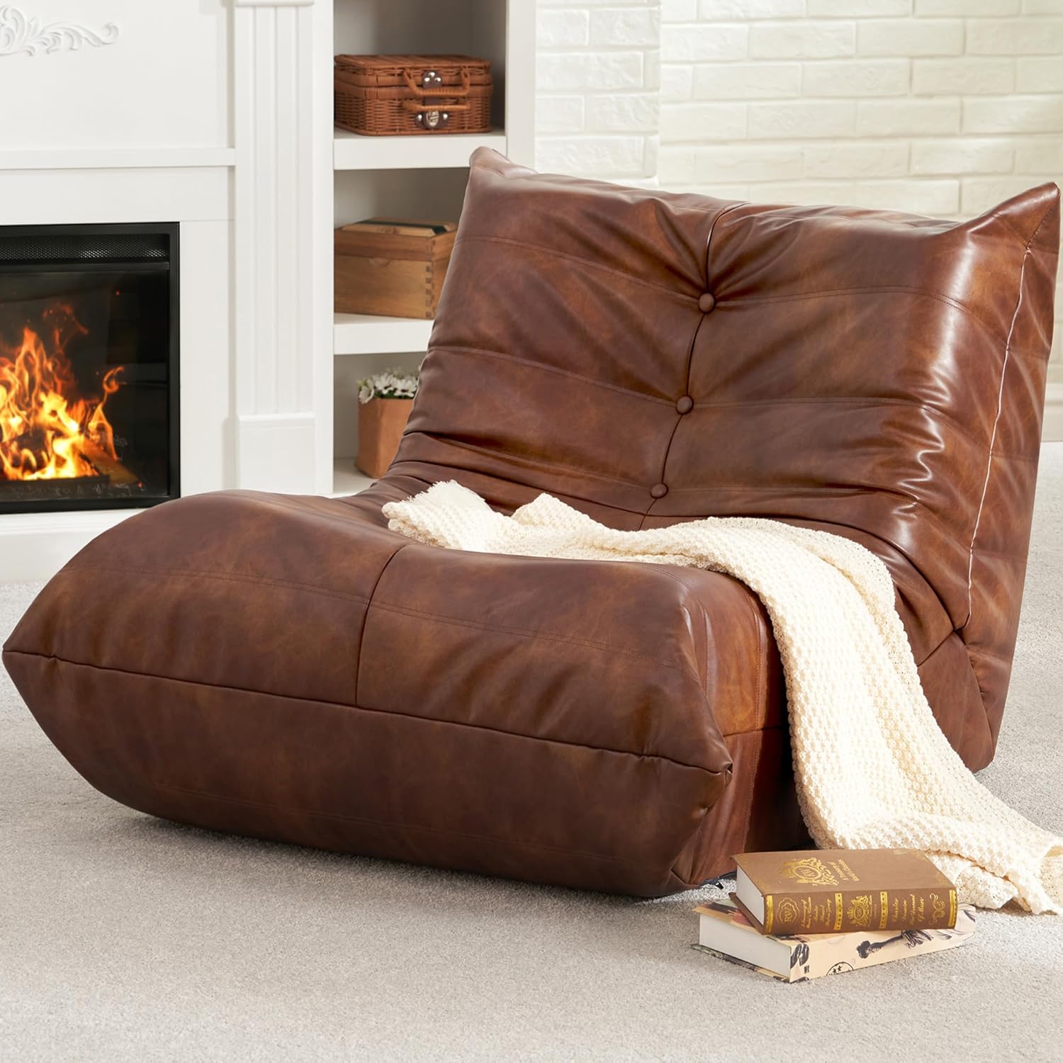 Bean Bag Chair Giant Bean Bag Sofa Memory Foam Bean Bag Chairs for Adults, Bean...