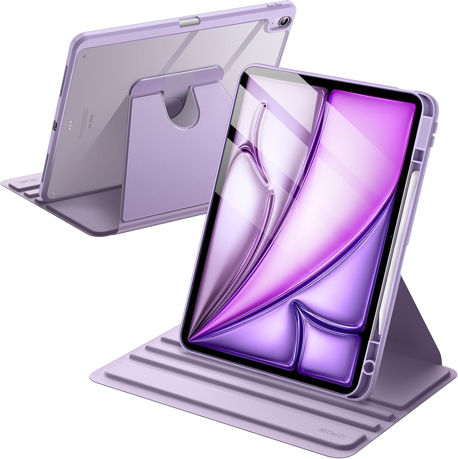 JETech Rotating Case for iPad Air 13-Inch M2 (2024) with Pencil Holder, 360 Degr...