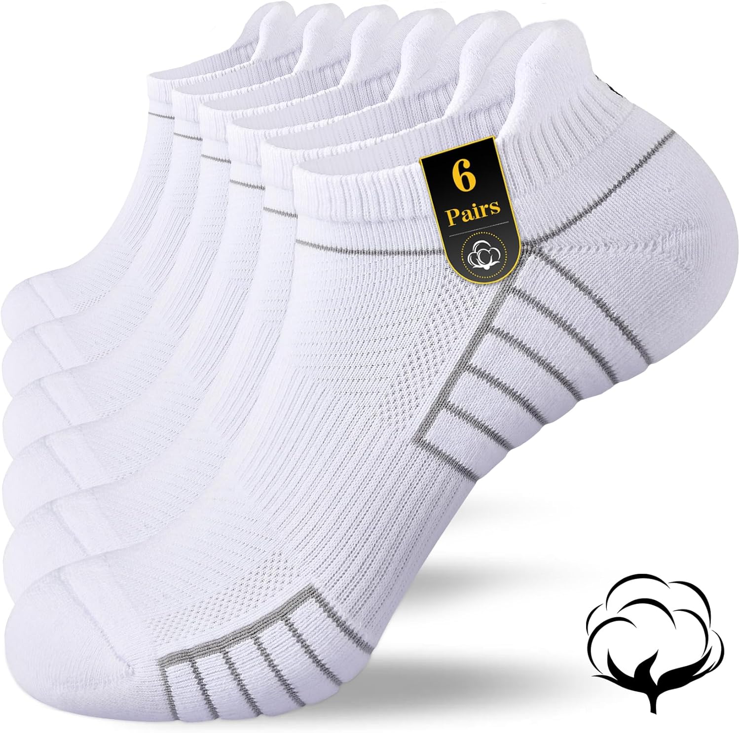 Cevapro Running Socks for Men Women, Thick Cushioned Trainer Socks Anti-Blister...