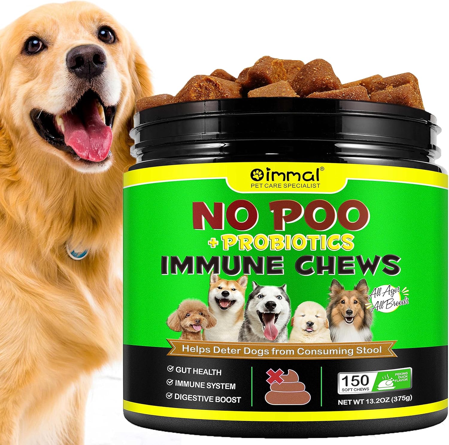 Bieyoc No Poo Treats, Coprophagia Deterrent for Dogs, Stop Eating Poop for Dogs...