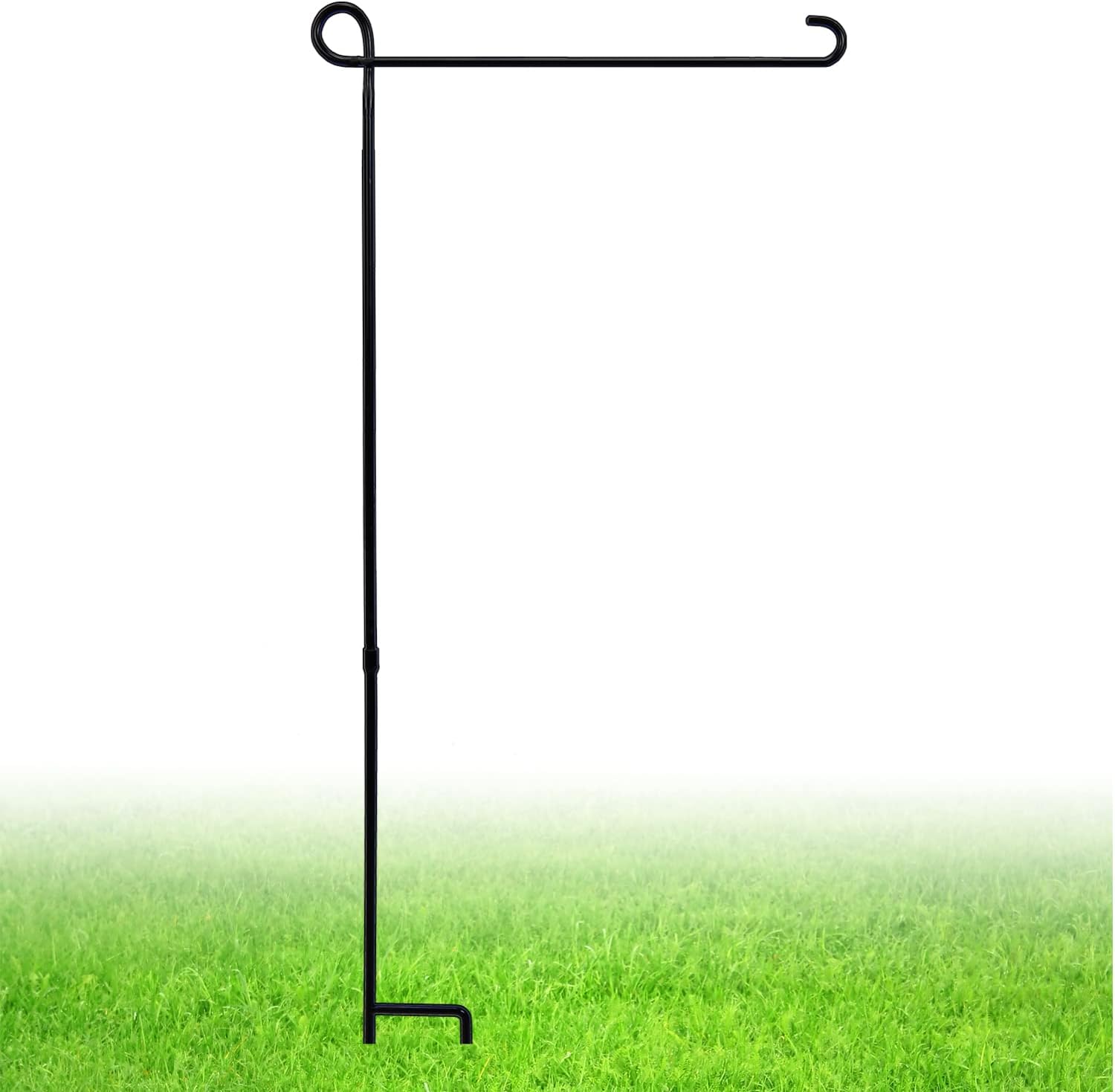Garden Flag Stand, Thickened Pole Sturdy Straight Premium Metal Yard Flag Holder...