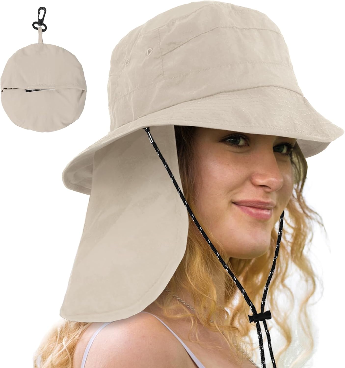 Waterproof Sun UPF 50+ Bucket Hat UV Protection Packable Brimmed Boonie for Wome...