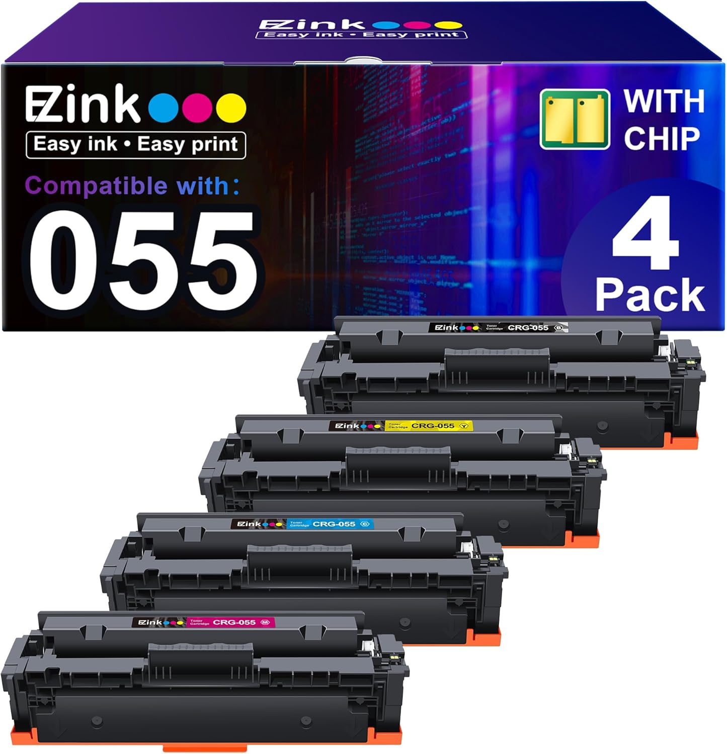 E-Z Ink Compatible Toner Cartridge Replacement for Canon 055 055H Replacement fo...