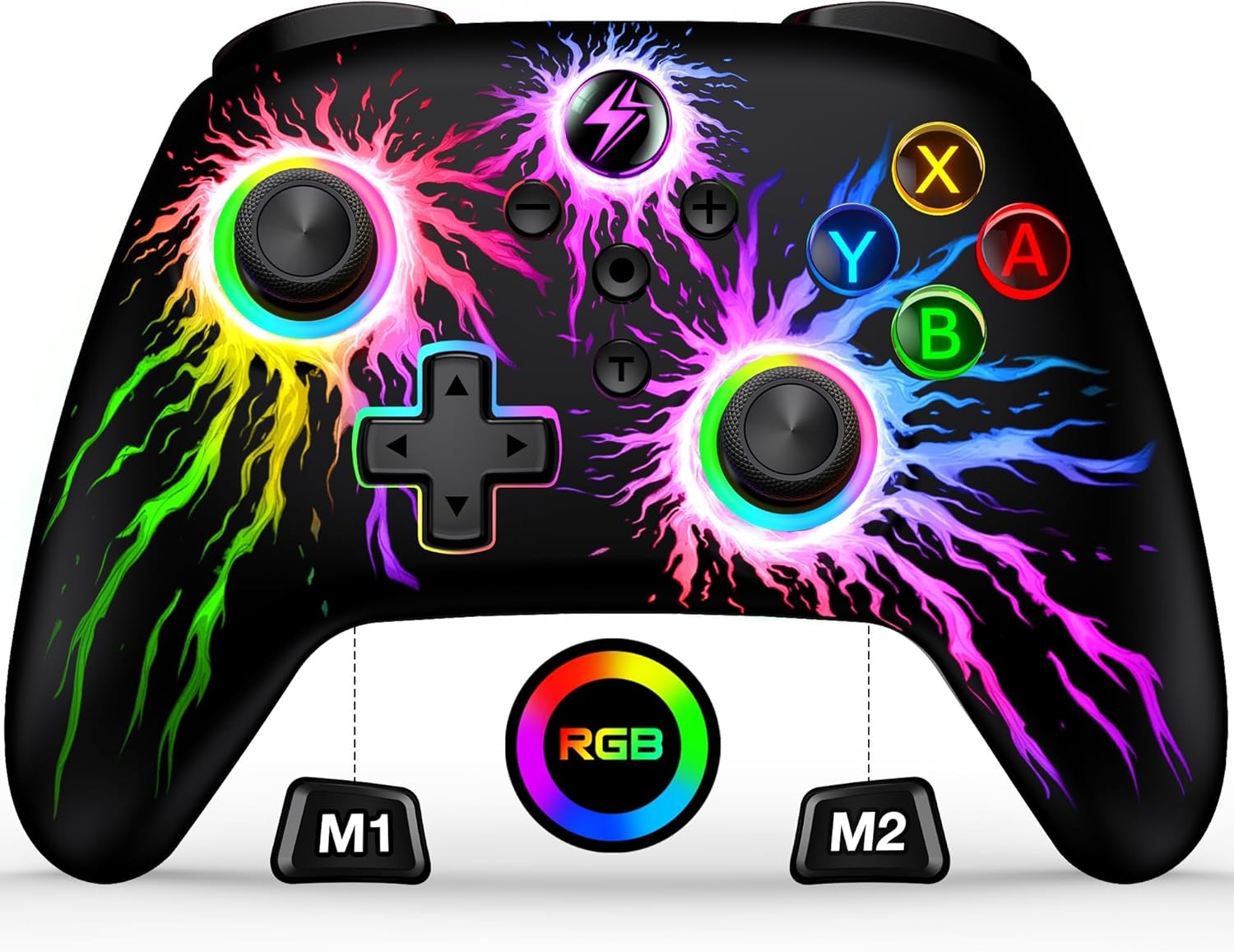 HELLCOOL Switch Pro Controller, Wireless Switch for Controller with Cool RGB, Ma...