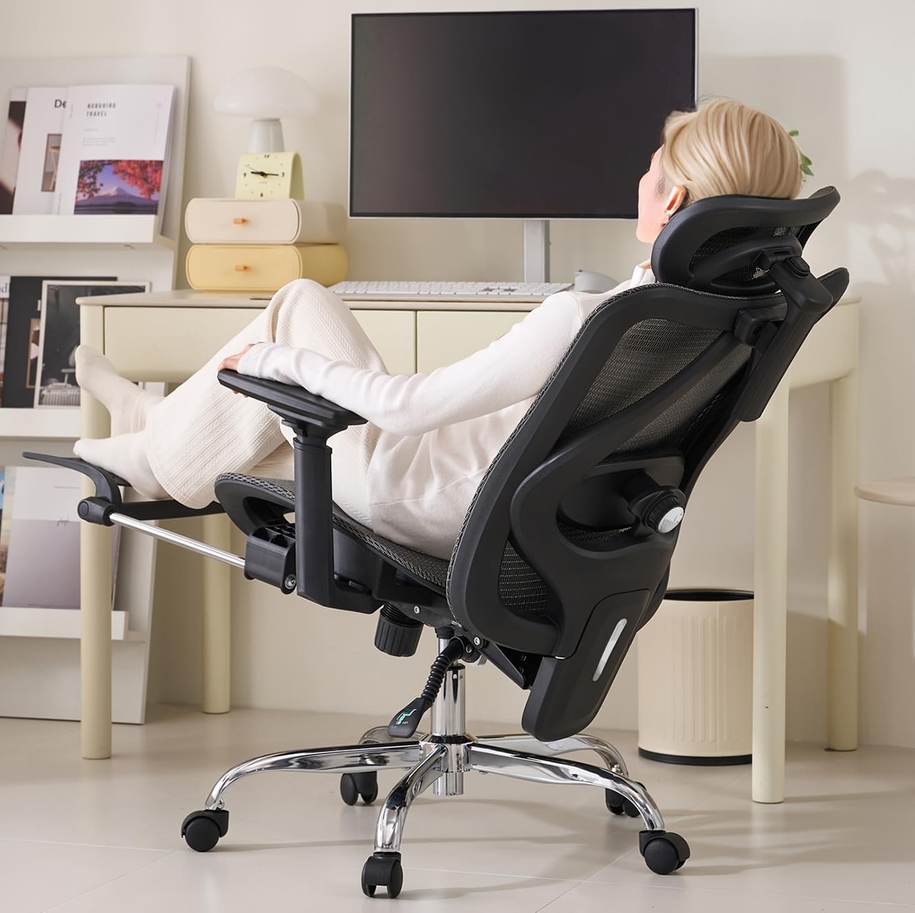 Ergonomic Office Chair, SGS Certified Class 4 Gas Cylinder, 400 LBS Capacity, Re...
