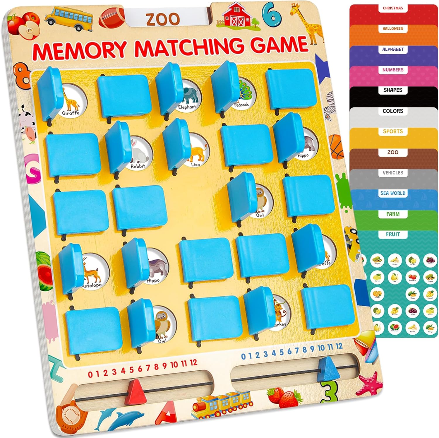 Matching Memory Game for Kids Age 3 4 5 6 7 8 Year Old, Travel Toy for Boys Girl...