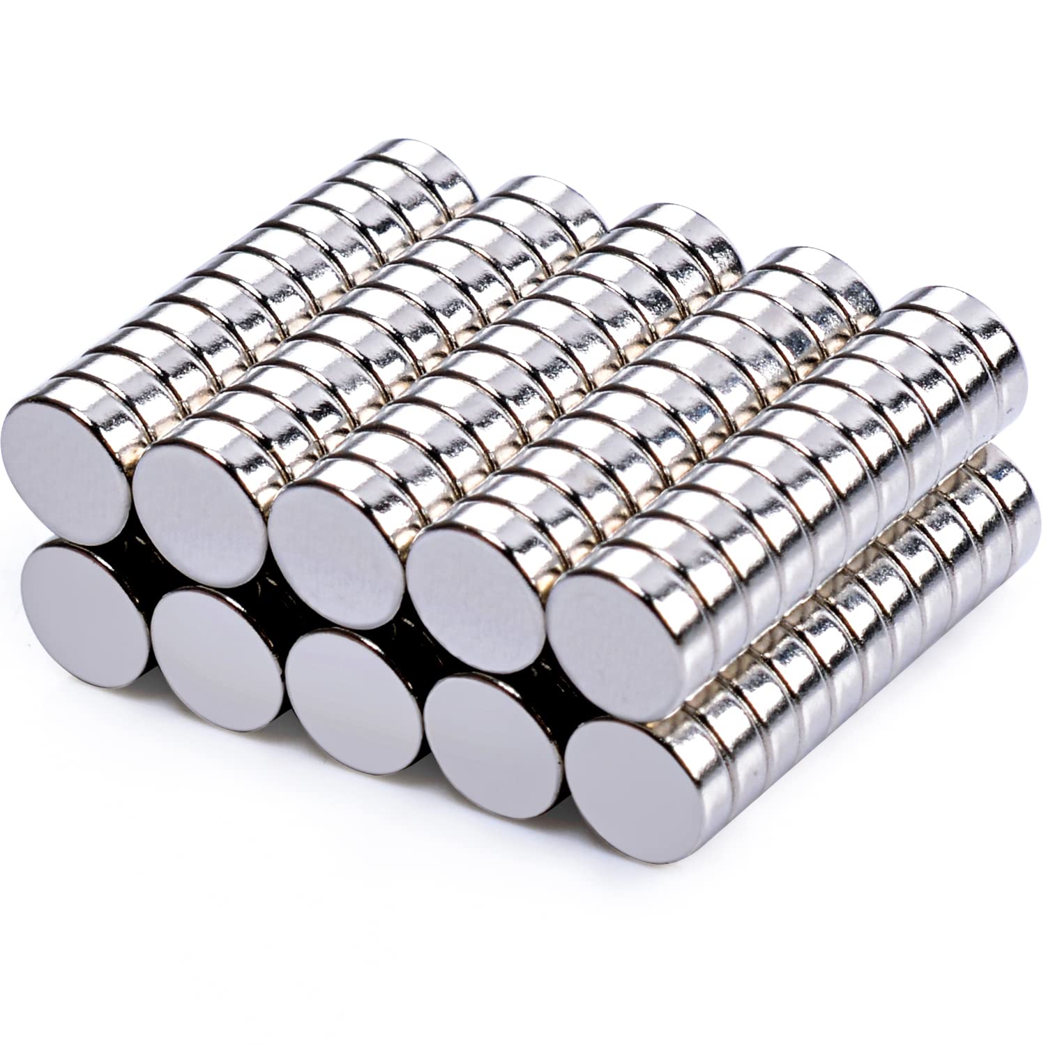 MIN CI 100 Pcs Strong Round Small Rare Earth Magnets, Mini Refrigerator Neodymiu...