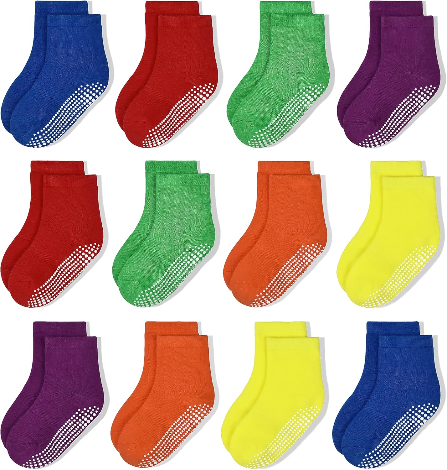 HYCLES Non-Slip Toddler Socks With Grips Kids Anti Slip Sticky Socks For Infant...