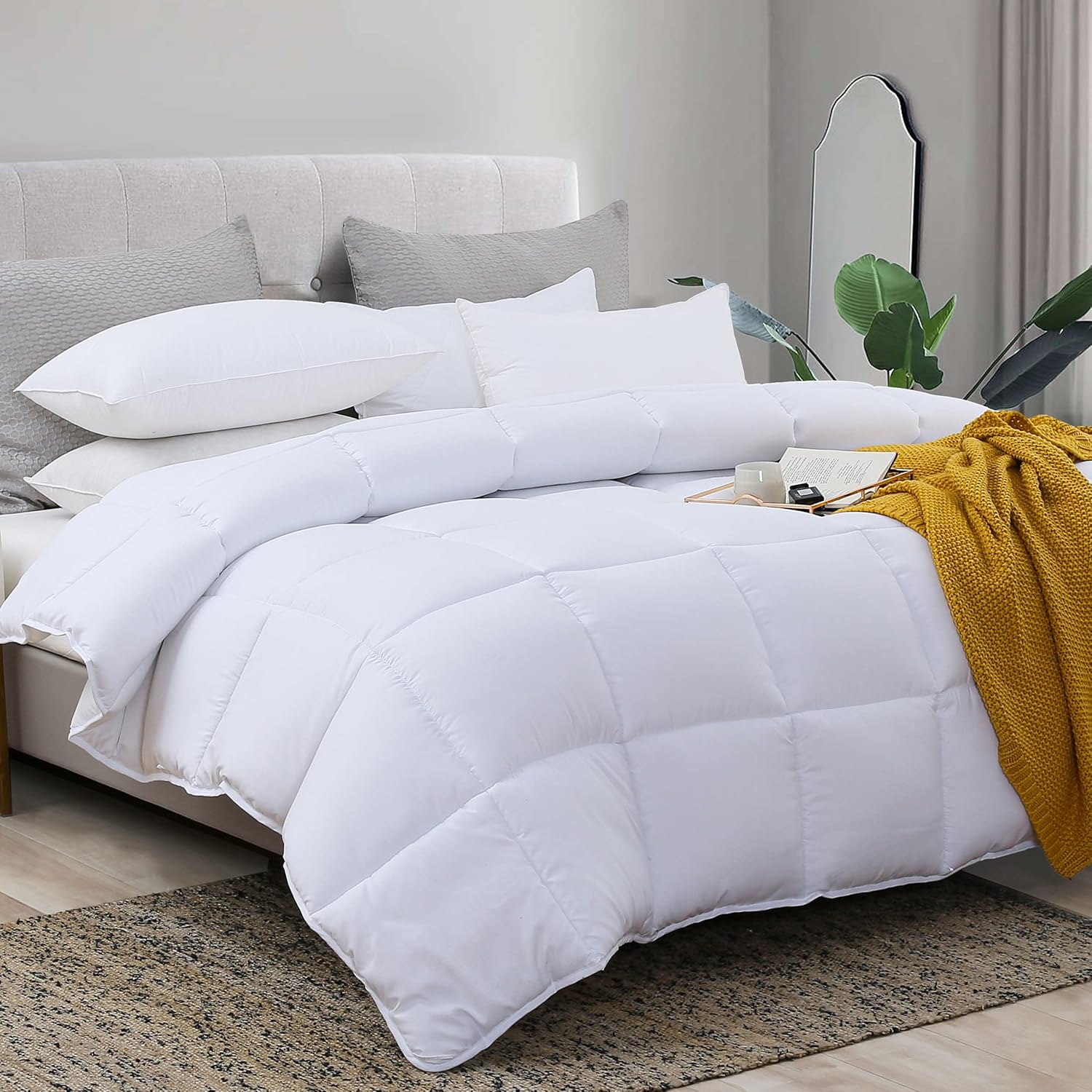 L LOVSOUL Down Alternative Queen Comforter Duvet Insert,All Season Duvet Insert...