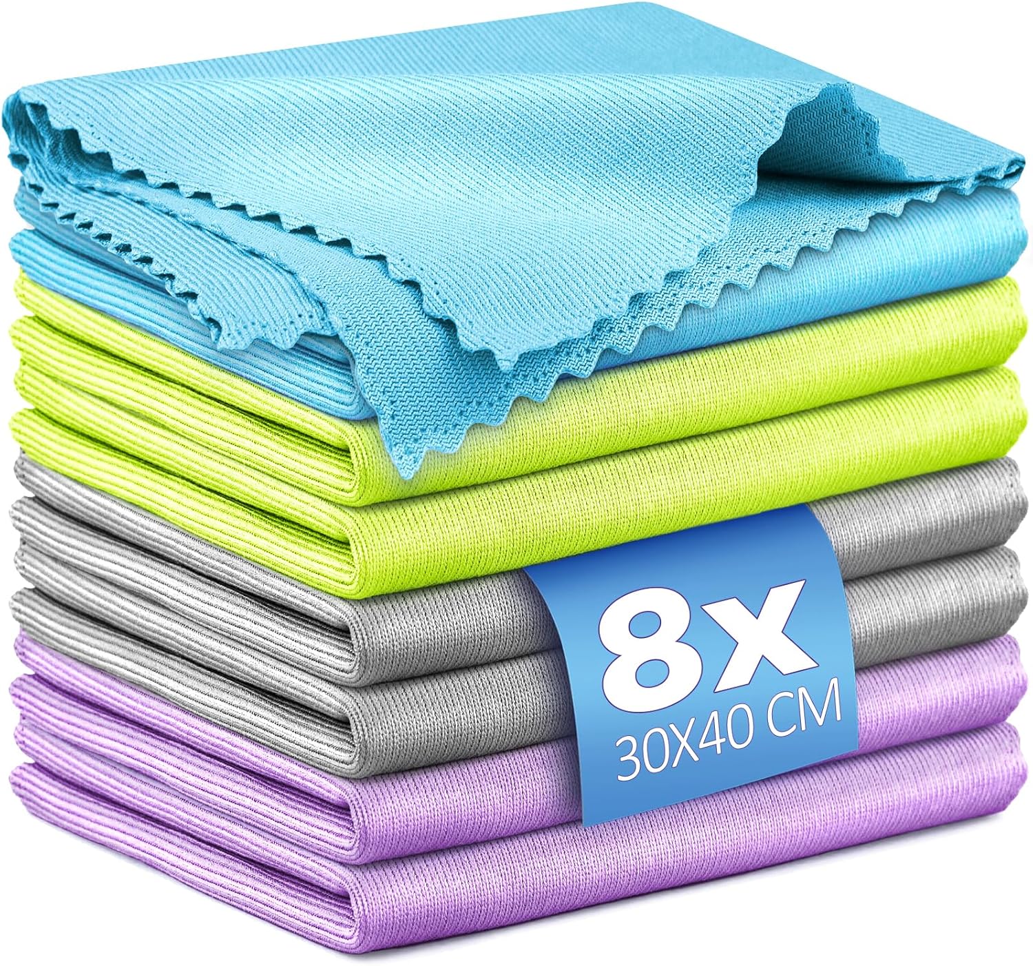 Airlab 8X Glass Cleaning Cloth, Glass Cloths for Windows Streak Free, Microfibre...