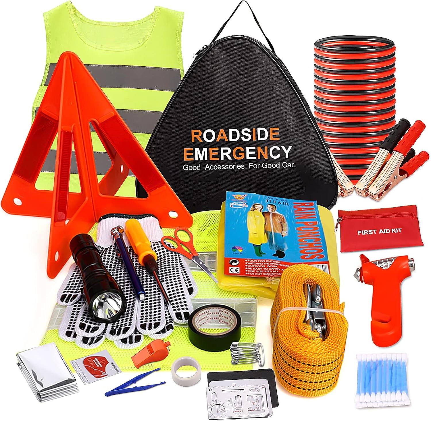 Emergency Breakdown Kit, 76 in 1 Multifunctional R...