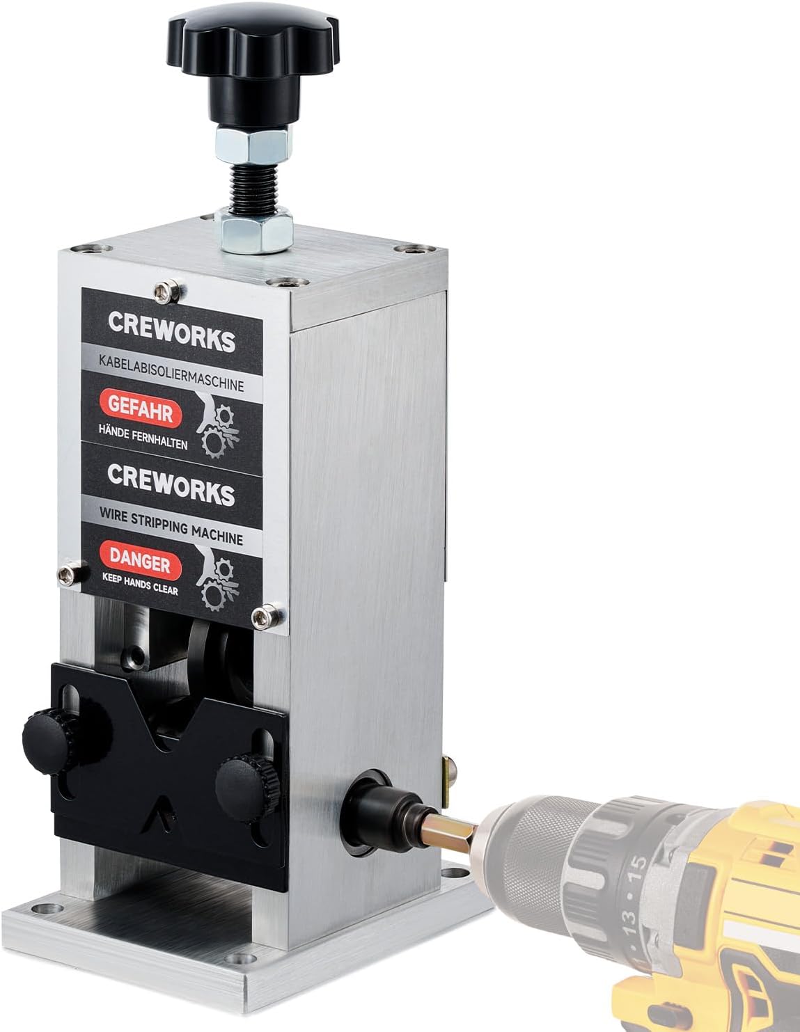 CREWORKS Manual Wire Stripper Machine, 0.06"-1" Wire Stripping Machine, Wire Str...