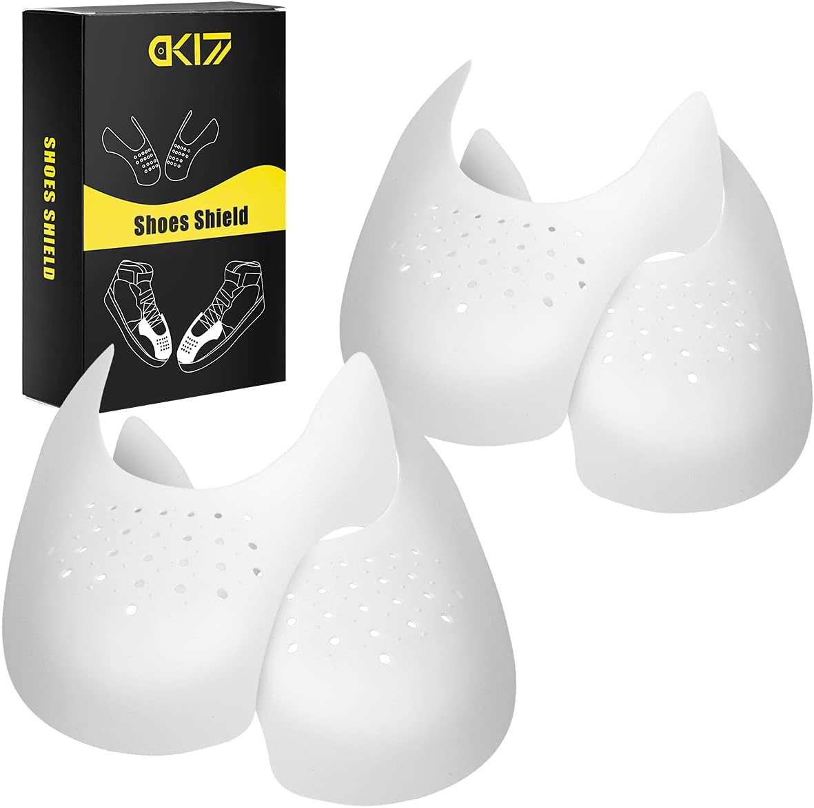 DK177 2 Pairs Sneaker Crease Protectors, Against Toe Box Shoe Creases, Anti Wrin...