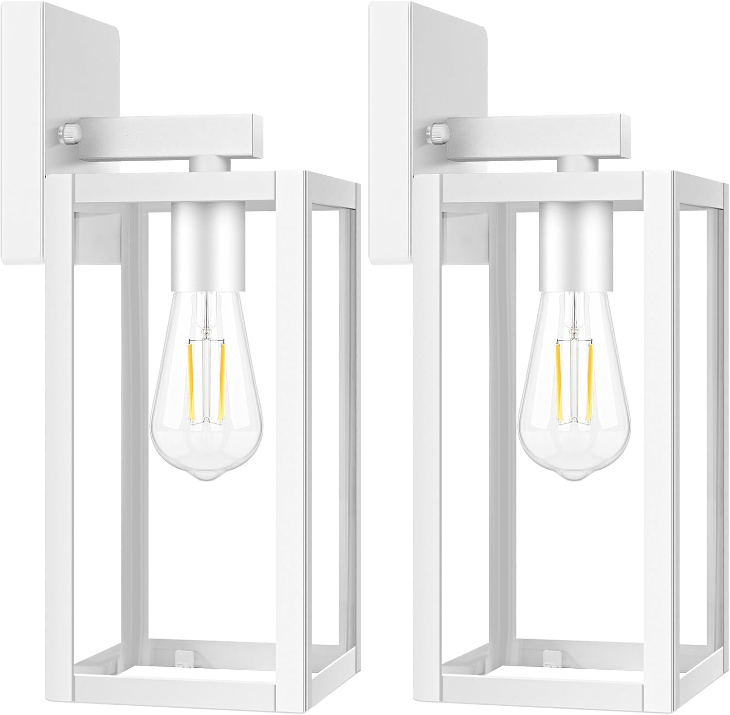 2-Pack Outdoor Wall Light Fixtures , Waterproof Exterior Wall Lanterns with Clea...
