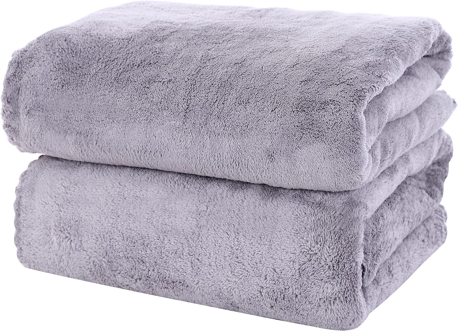 MOONQUEEN 2 Pack Premium Bath Towel Set - Quick Drying - Microfiber Coral Velvet...