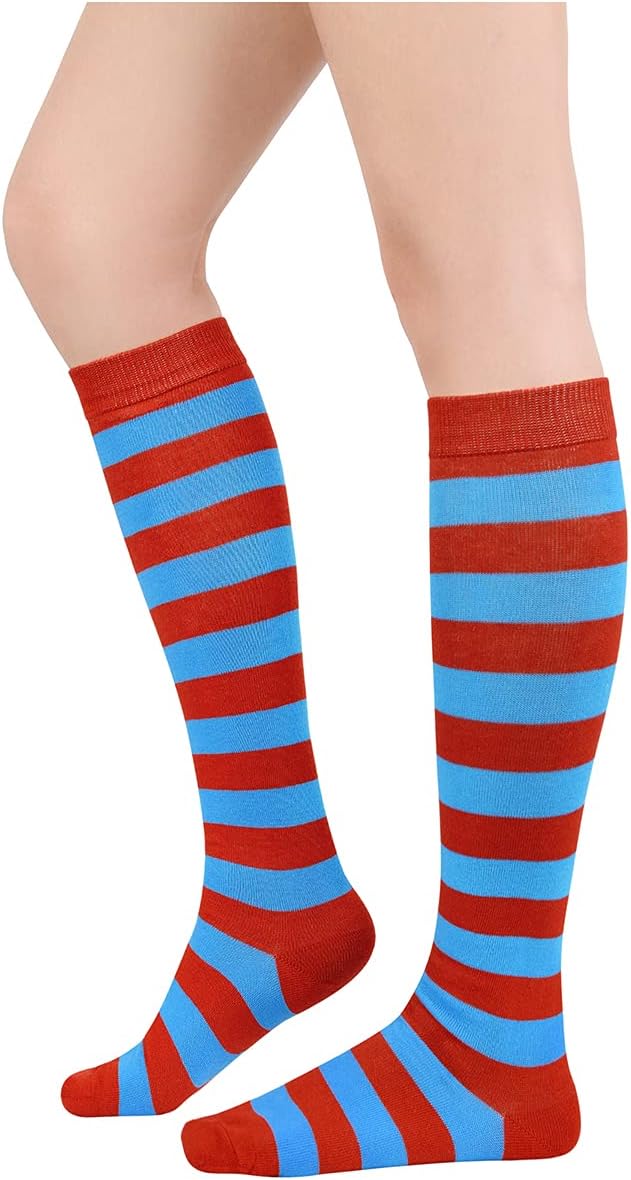 Century Star Women's Knee High Socks Athletic Thin Stripes Tube Socks High Stock...