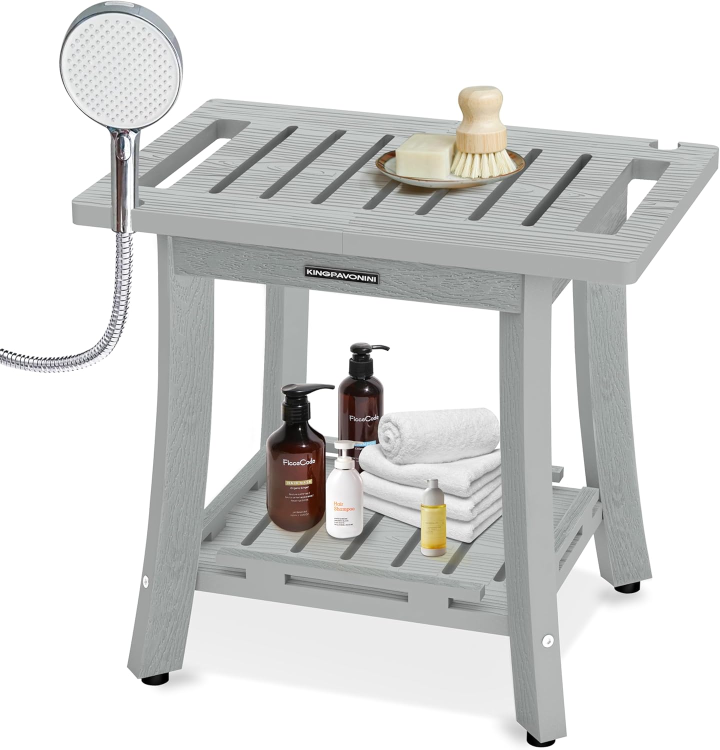KingPavonini HDPS Shower Benches for Inside Shower to Sit on, Waterproof Shower...