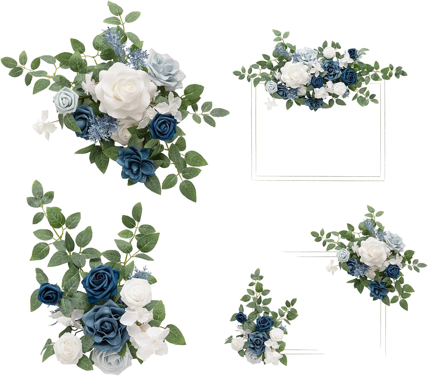 Ling's Moment 2pcs Fall Wedding Artificial Floral Swag Welcome Sign Flowers Back...