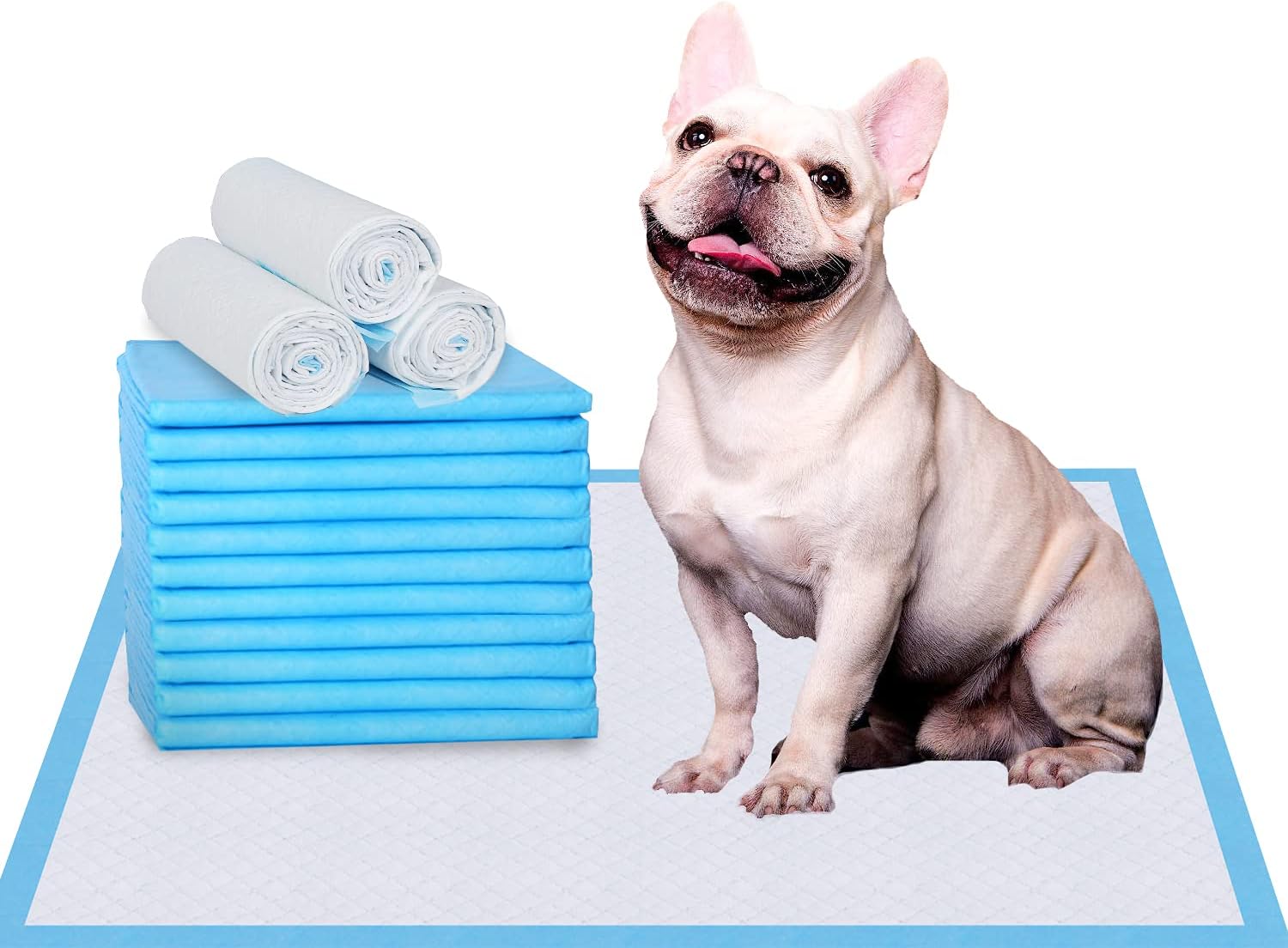 IMMCUTE Puppy Pee Pads 22"x23"-100 Count | Dog Pee Training Pads Super Absorbent...
