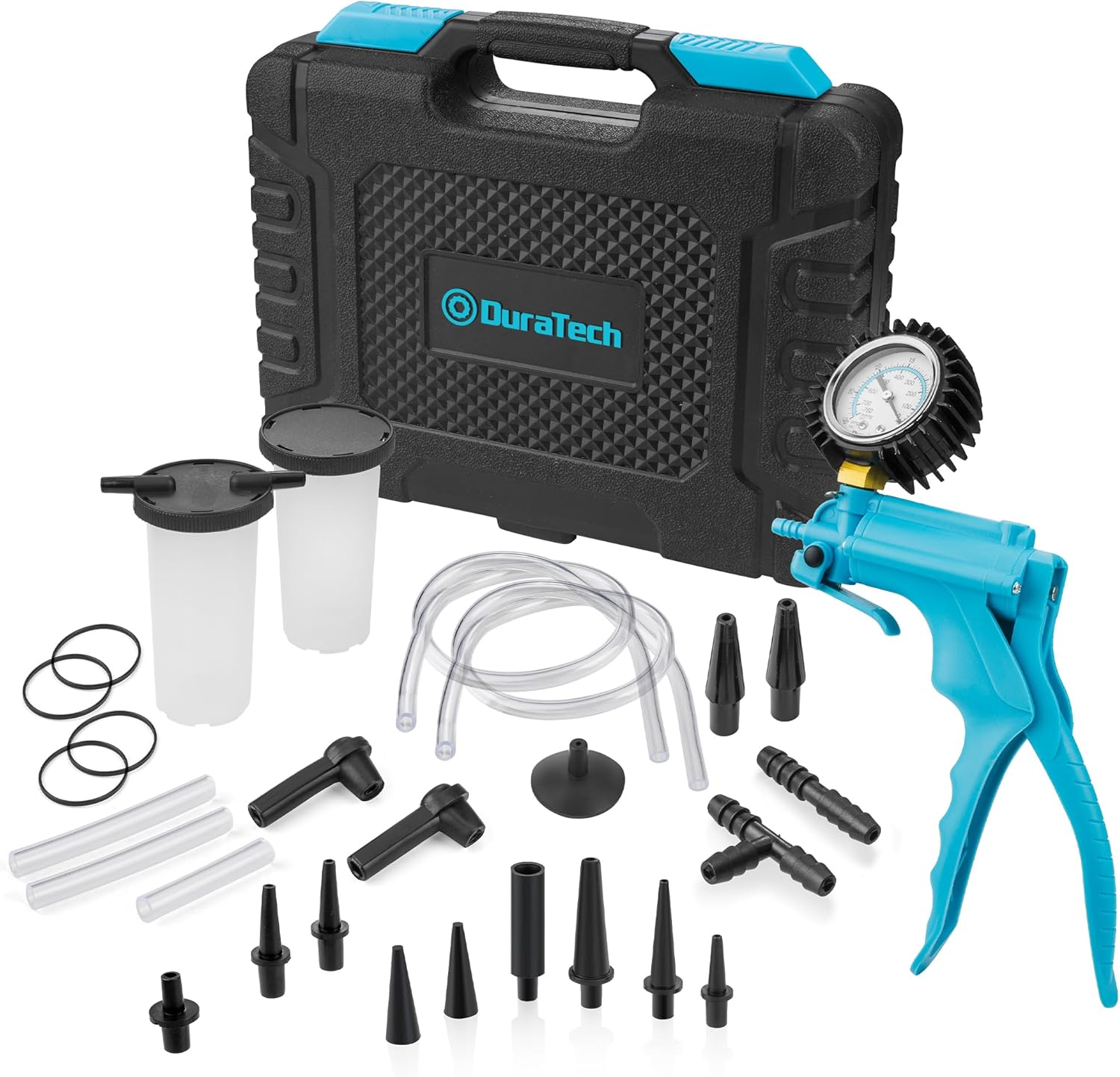 DURATECH 2 in 1 Brake Bleeder Kit, Brake Fluid Bleeder Kit with Handheld Vacuum...