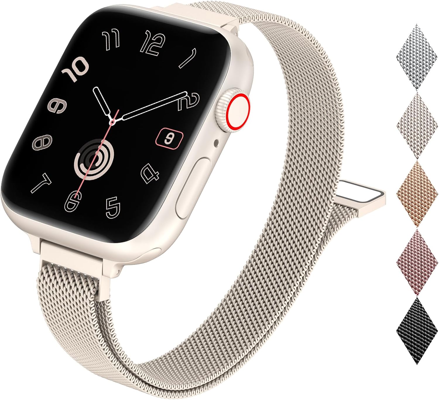 MARGE PLUS Slim Milanese Loop Compatible with Apple Watch Band for women 40mm 41...