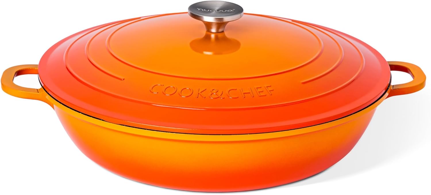 Dutch Oven Pot with Lid – Non Stick Dutch Oven for Sourdough Bread Baking – Cast...