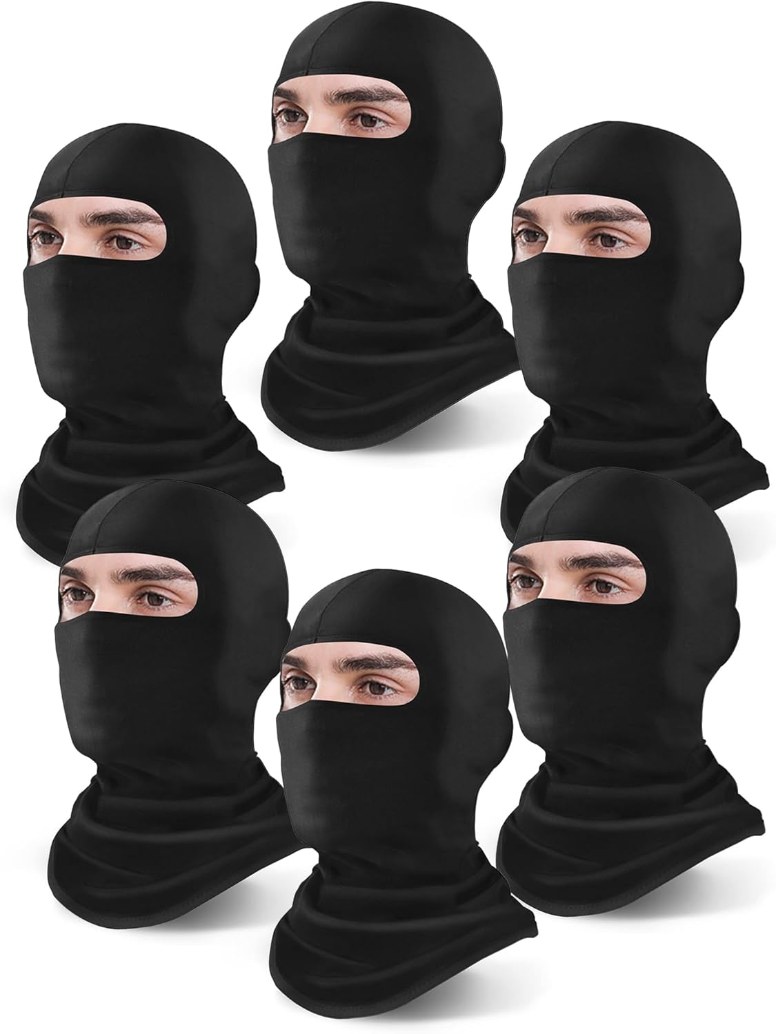 Xeoxarel 6 Pack Balaclava Ski Mask for Men/Women, Full Face Cover 6 Pack Balacla...