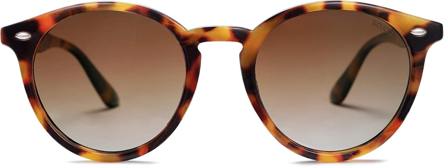 SOJOS Retro Round Polarized Sunglasses for Women M...
