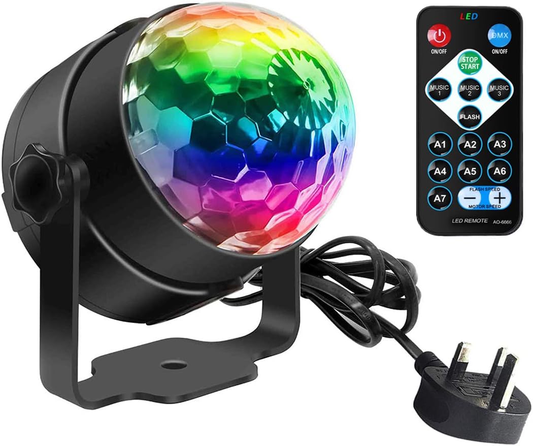 Disco Lights, SEBRUANC Mini Disco Ball LED Party Lamp Music Controlled Disco DJ...
