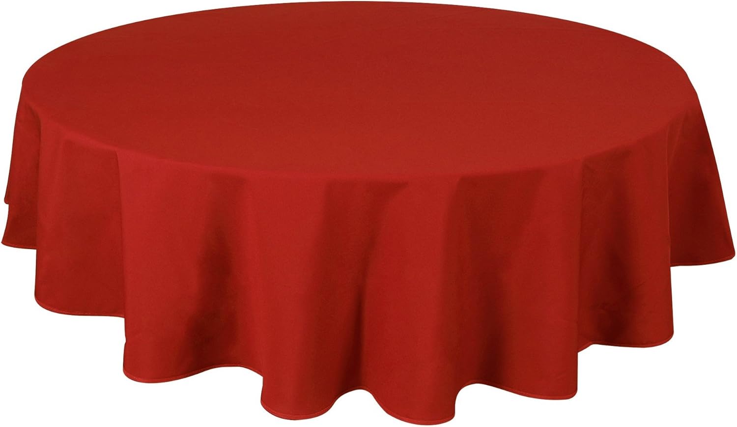 Home Direct Quality Round Fabric Tablecloth Round 140cm, Red